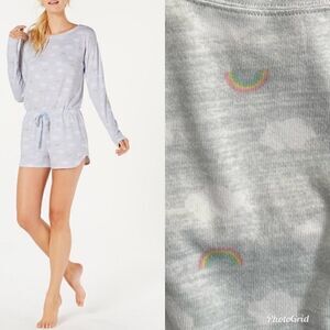 Jenni Rainbow Gray Romper Pajamas Loungewear